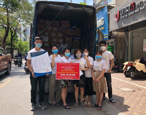 Công ty Hoa Lê Hàn Quốc, cùng anh chị em hệ thống chung tay cùng Bắc Giang chống dịch Covid - 19